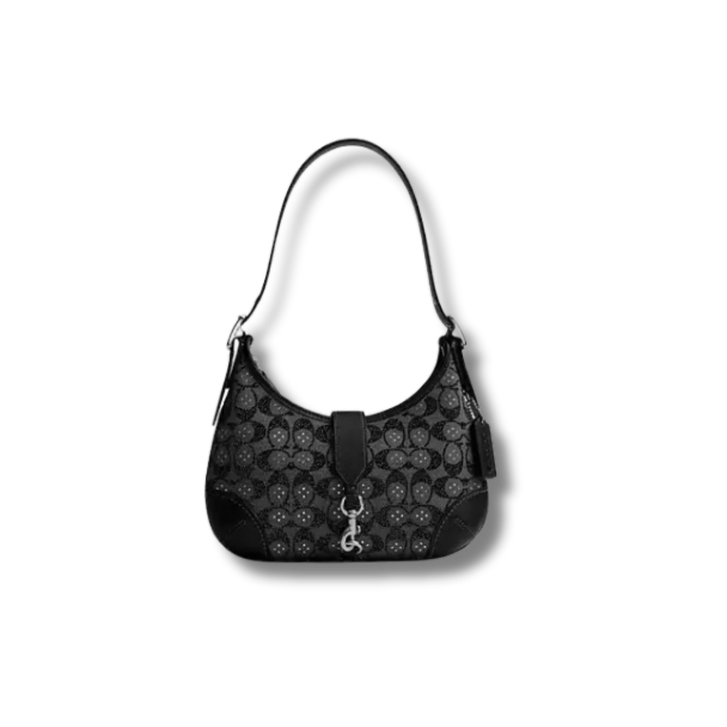 Hamptons Hobo Bag In Crystal Signature Jacquard