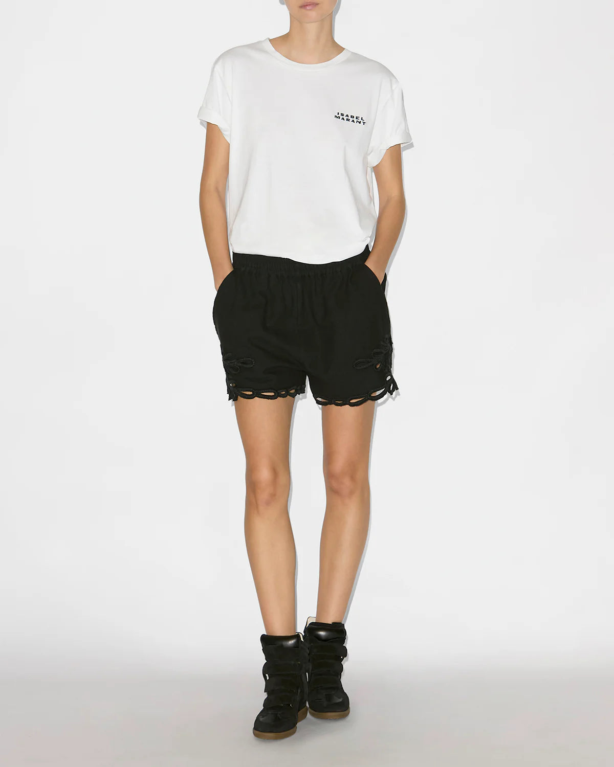 Bekett Leather Wedge Sneakers