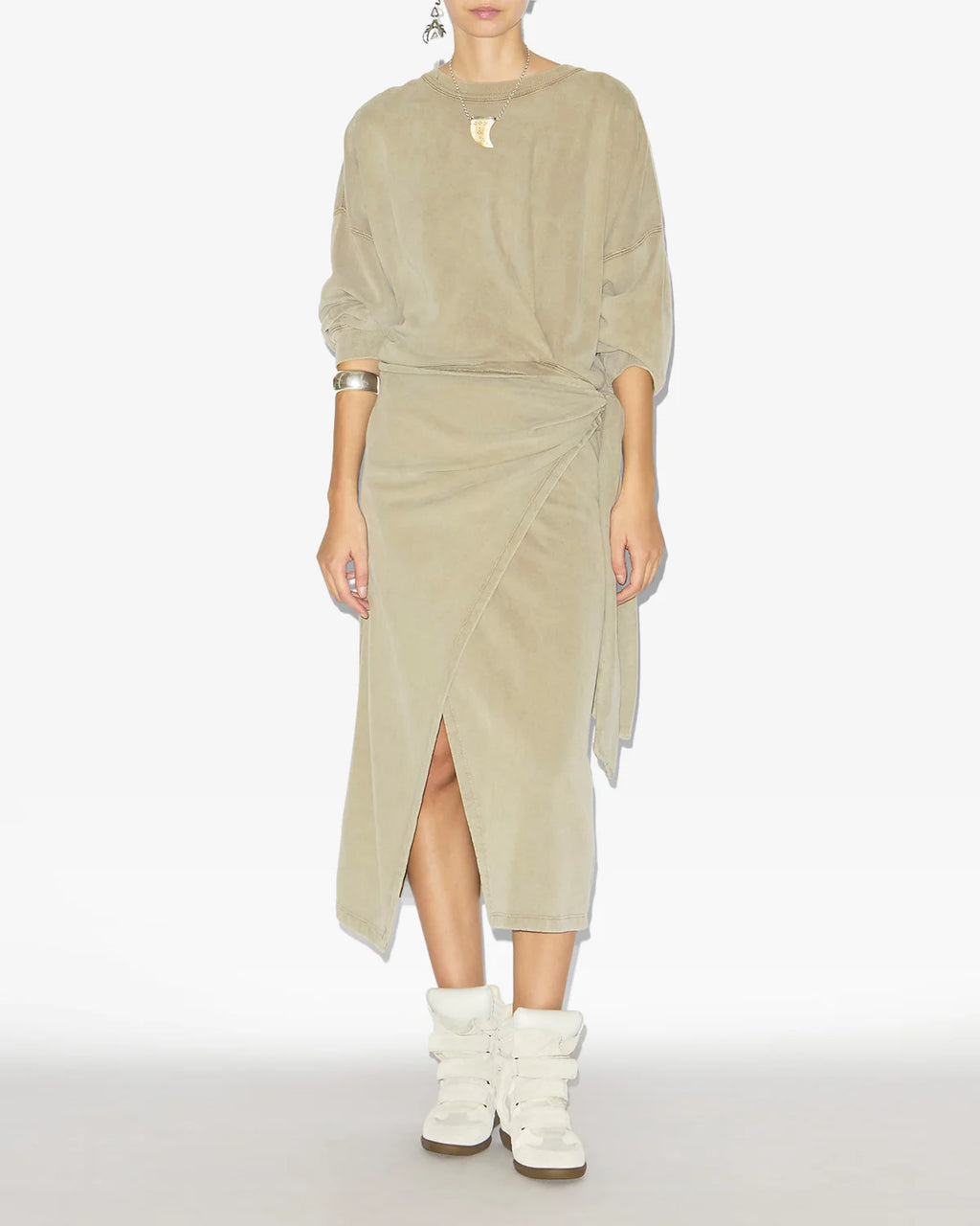 Bekett Leather Wedge Sneakers