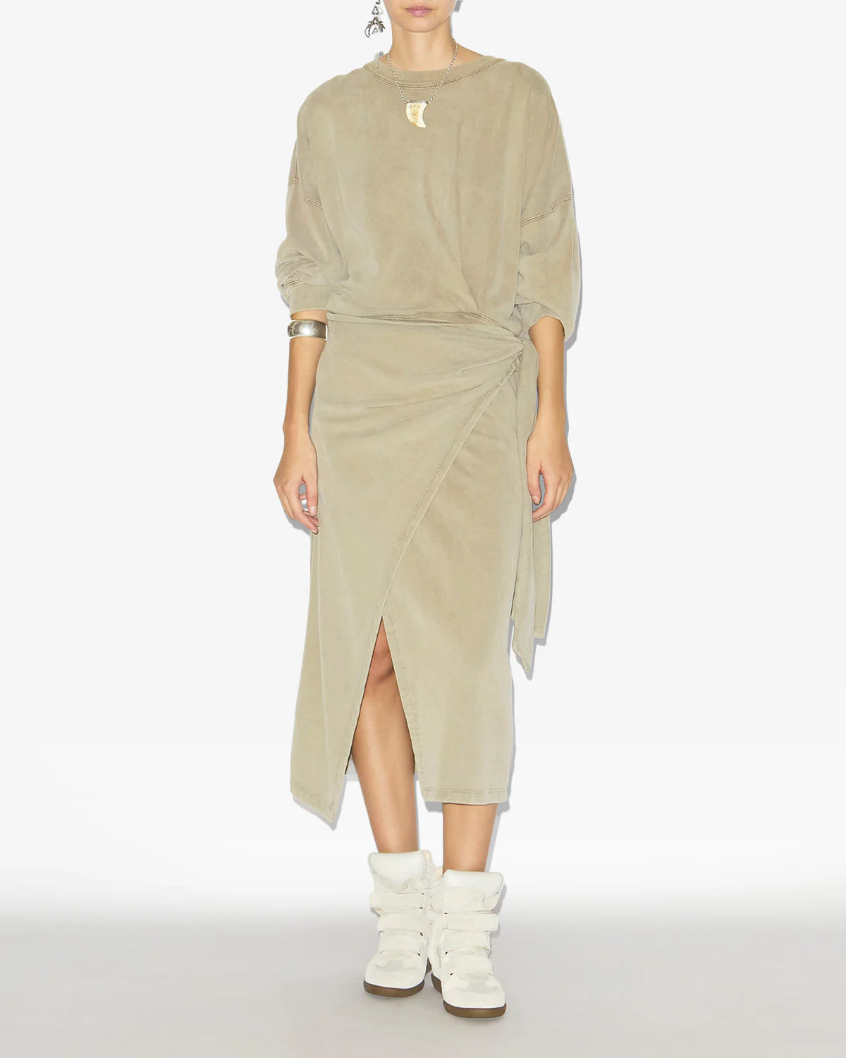 Bekett Leather Wedge Sneakers