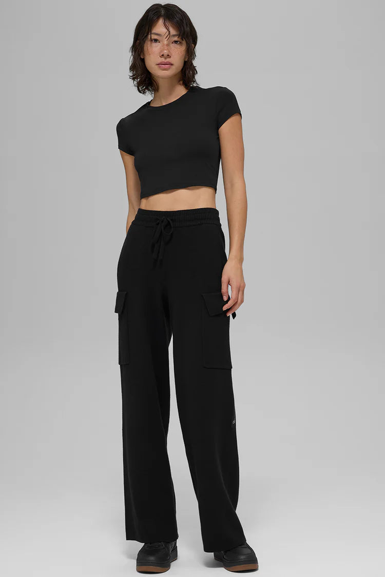 Knit Cropped Full Zip Jacket