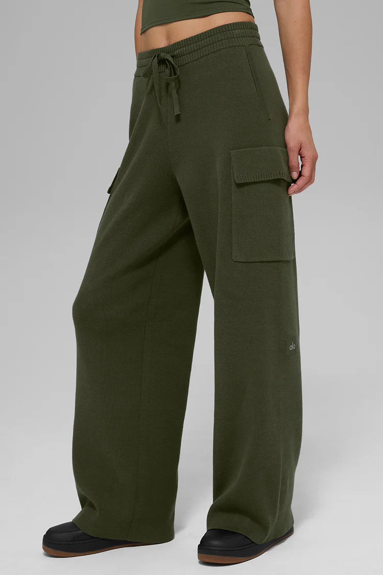 Scholar Knit High-Waist Cargo