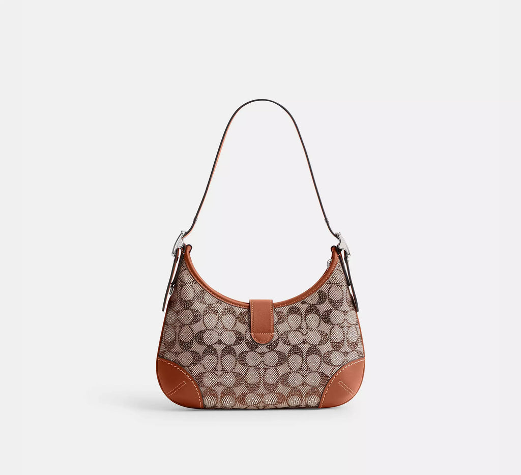 Hamptons Hobo Bag In Crystal Signature Jacquard